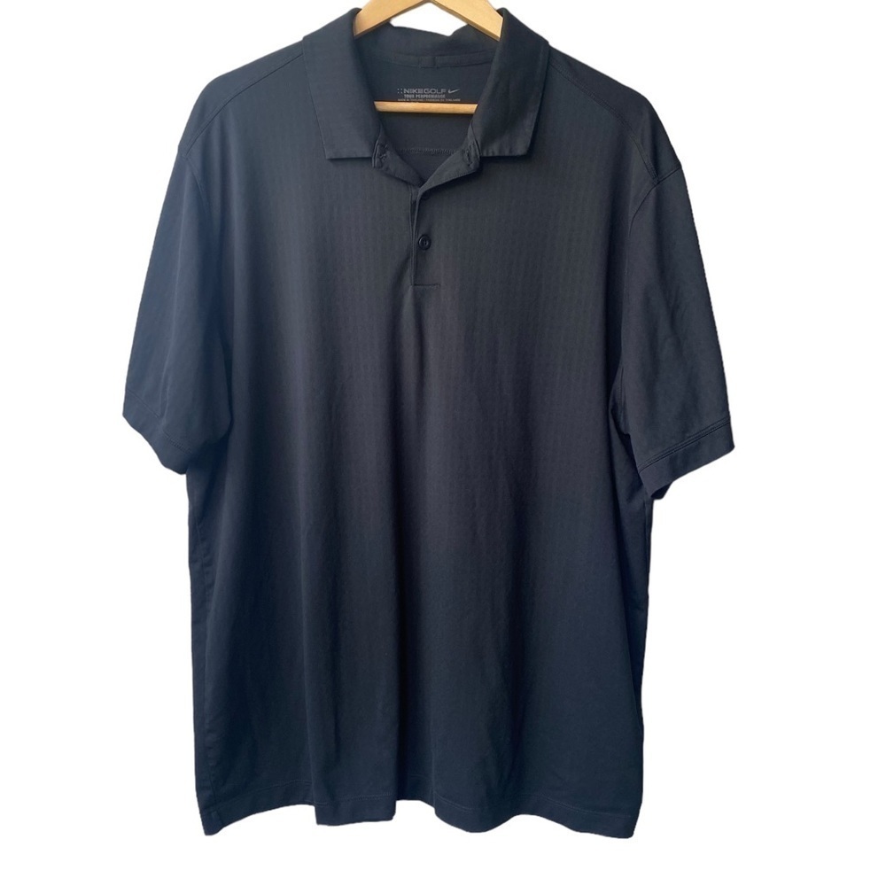 Nike‎ Golf Men’s Tour Performance Black Shirt Sleeve Polo Shirt Size XXL